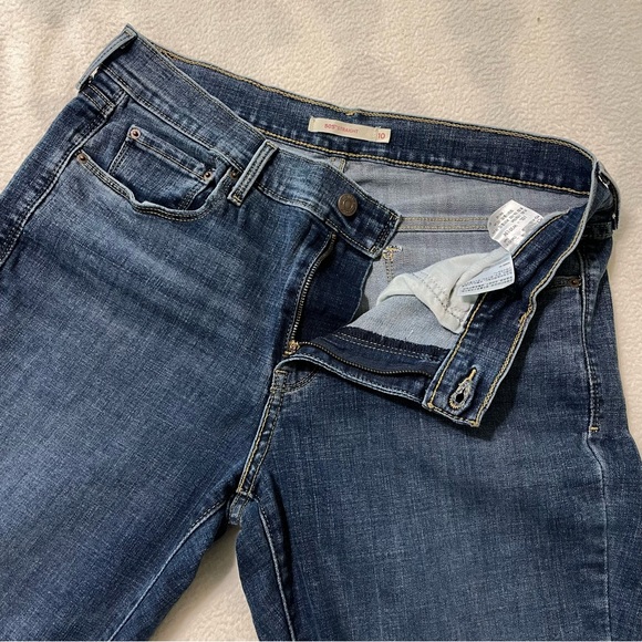 Levi’s Women’s 505 Straight Leg Jeans Size 10 Long W30 L34 Medium Wash - Picture 1 of 8